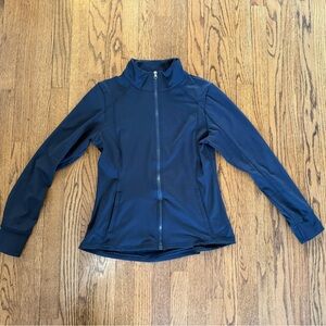 Gottex Navy Zip-Front Athletic Top